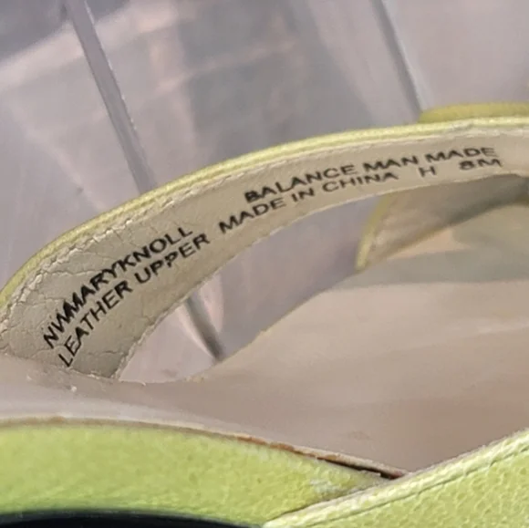 Nine West Mary Knoll Women's Sage Lime Green Slip-on Sandals Size 8M - Picture 7 of 10